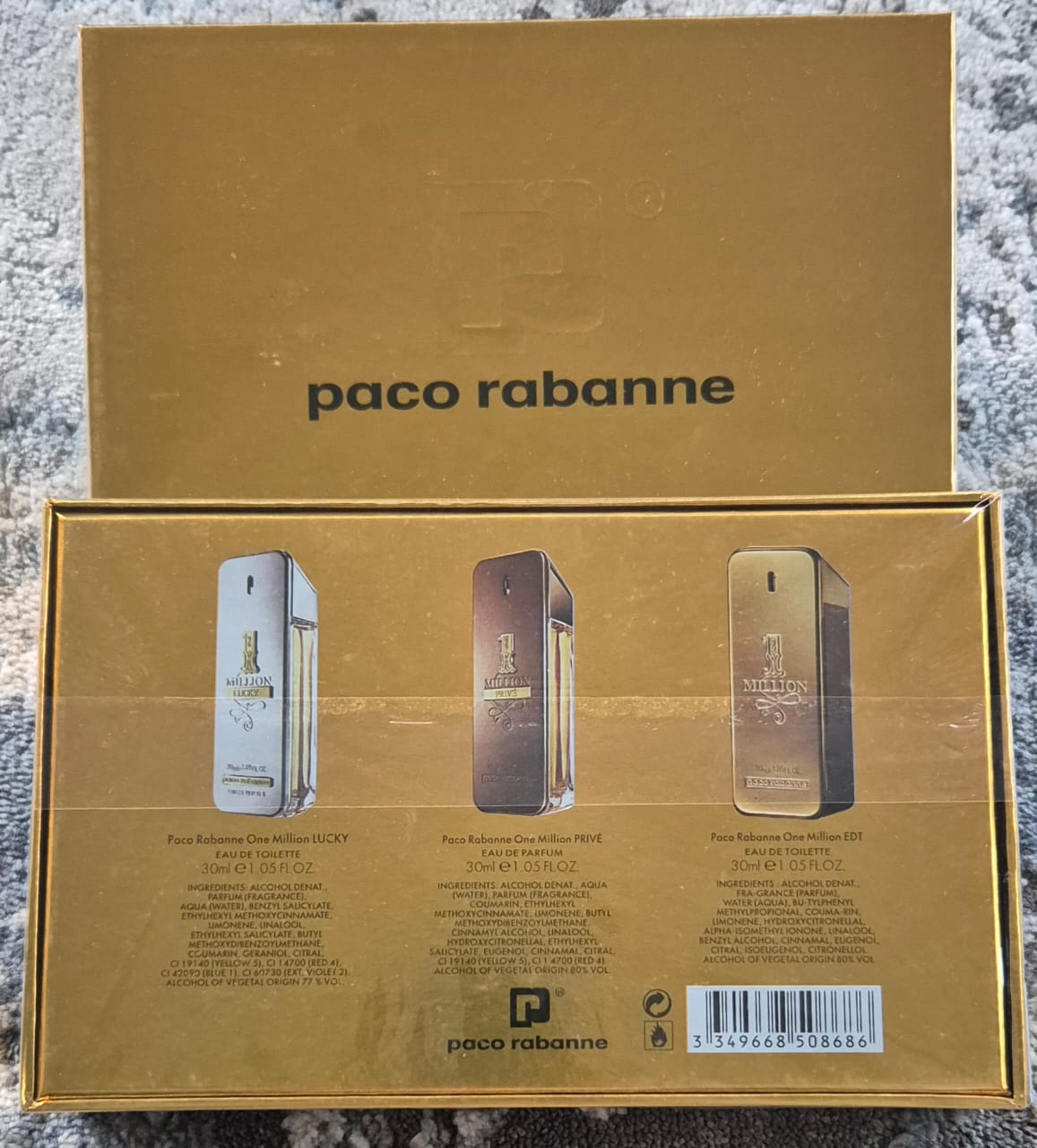 Paco Rabanne 1 Million/Lucky/Prive Set (3x30ml)